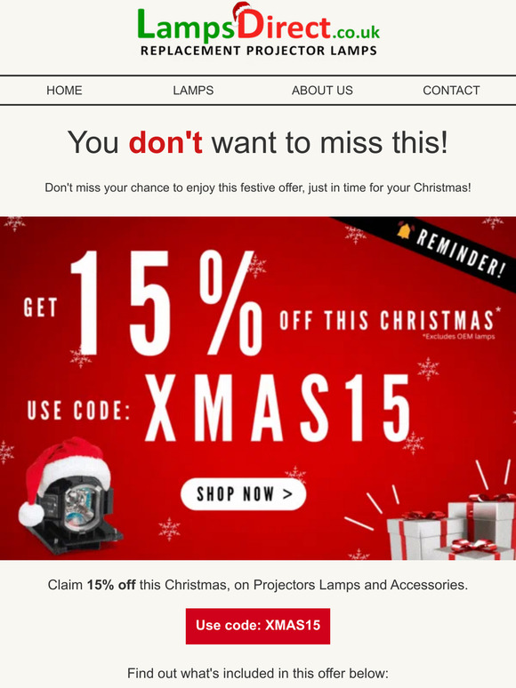 DON'T FORGET! Our Christmas offer ends soon ⏰