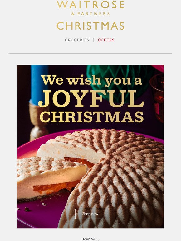 We wish you a joyful Christmas