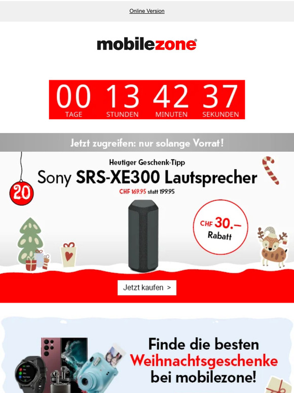 🎁🎄 Geschenk-Tipp: Spare CHF 30.– auf deinen Lautsprecher, —