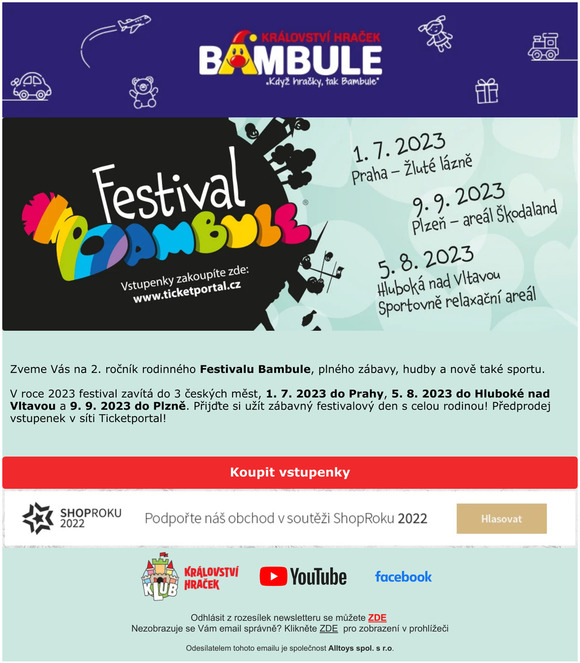 Dárek na poslední chvíli? Festival Bambule 2023!!