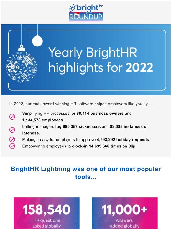 Update: How business owners used BrightHR in 2022…