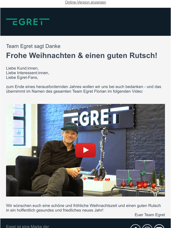 Team Egret wünscht frohe Feiertage!