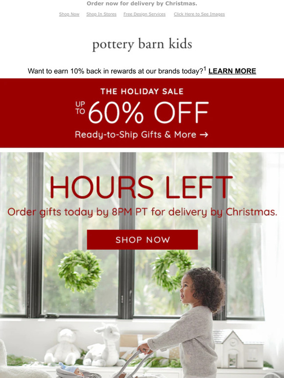 Pottery Barn Kids HOURS LEFT for standard shipping 🚚🎄 Milled