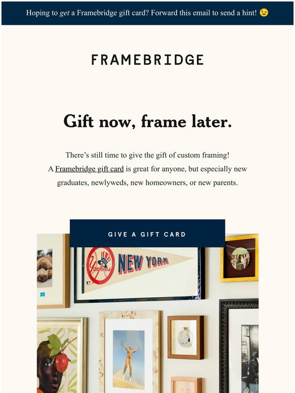 FrameBridge A Truly One of a kind Gift card Milled