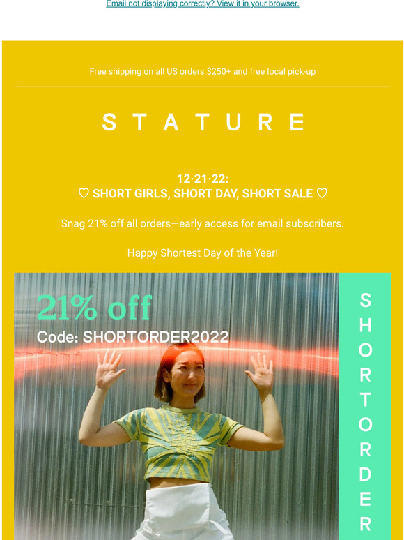 One Day FLASH SALE: Short Girl Appreciation Day 🍤