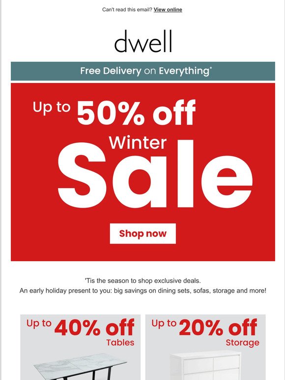It's here! Our Winter Sale starts today!
