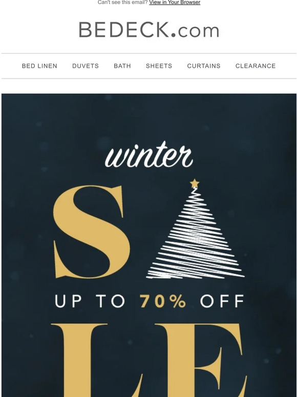Winter Sale Continues with Bells On! 🔔 Up to 70% Off!