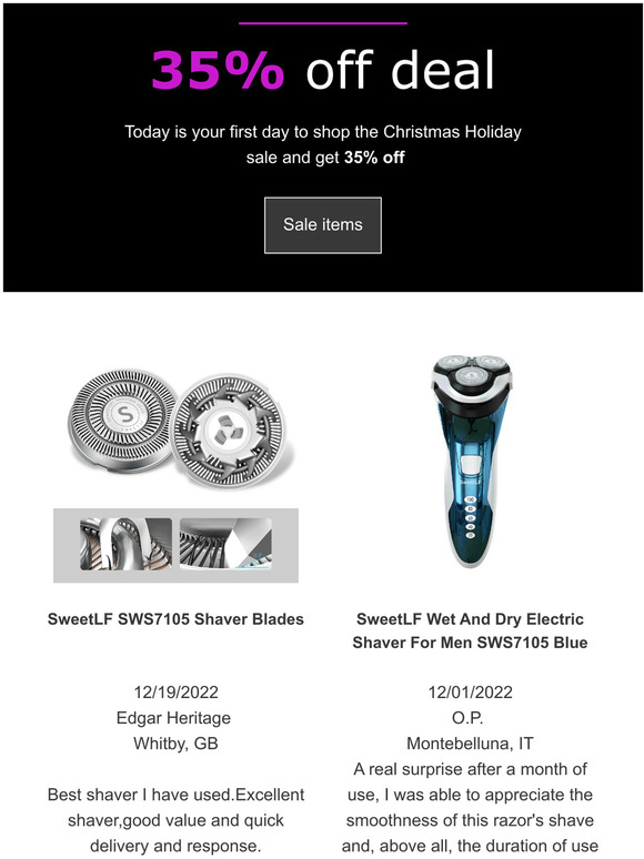 35% off,  and free shipping,  the biggest discount