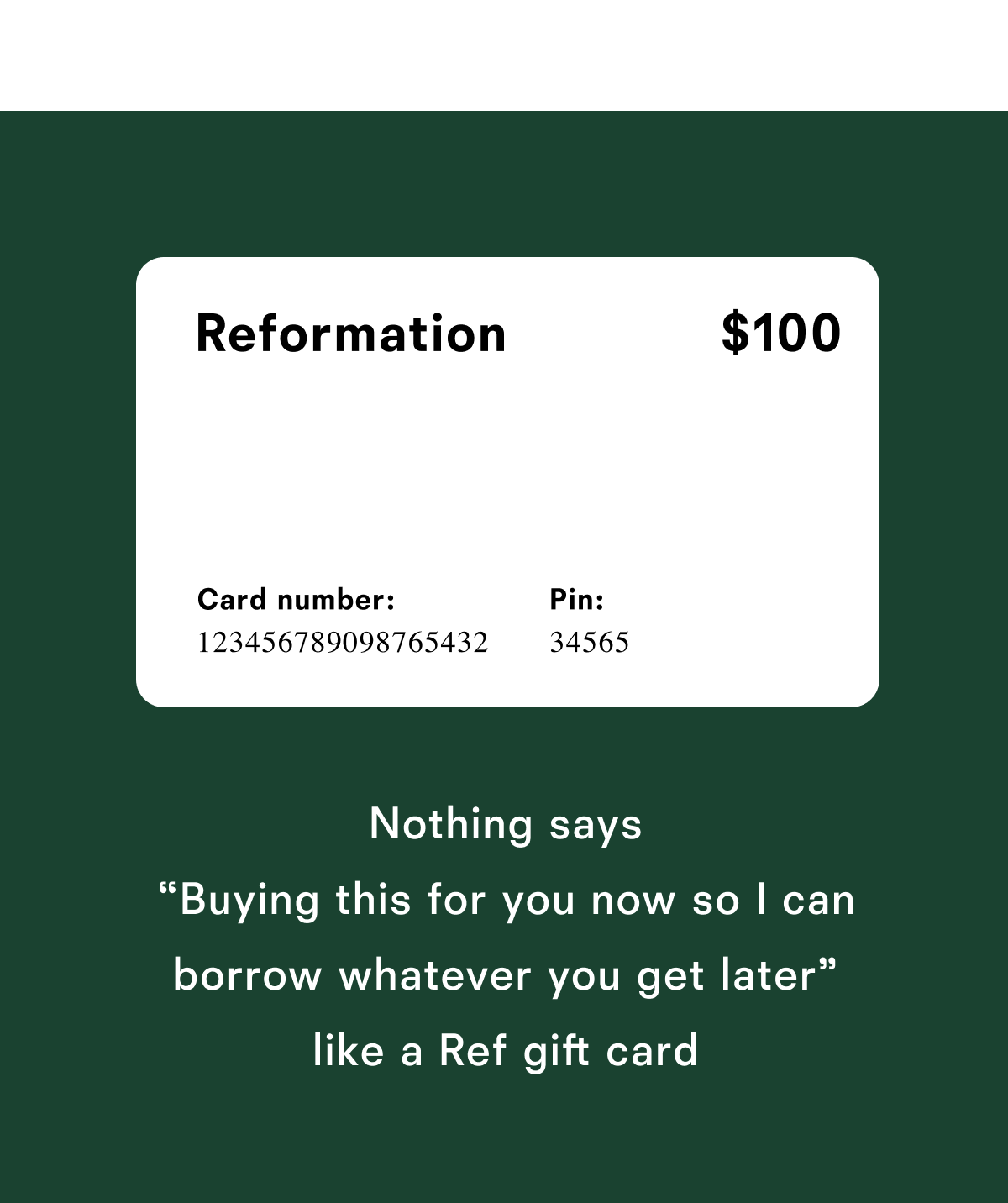 Ref gift card