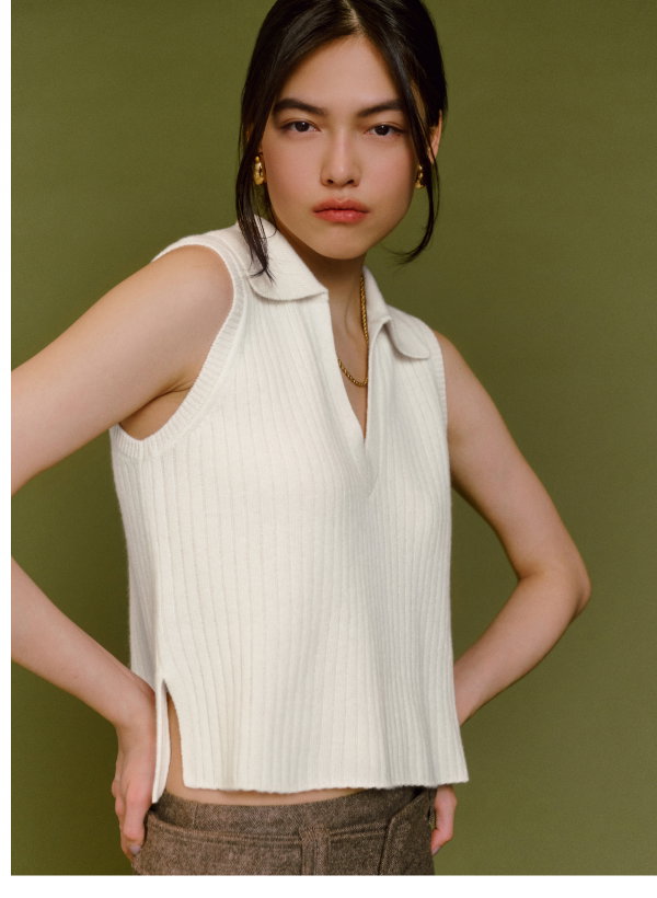 Sydney Cashmere Collared Sweater