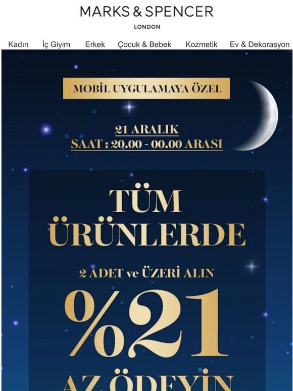 En Uzun Gece’ye Özel!🌃🌘 Tüm Ürünlerde 2 Adet ve Üzeri Alın %21 AZ ÖDEYİN!
