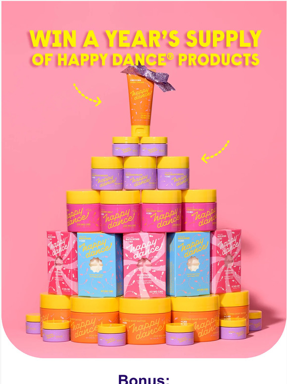 A Chance to Win a One Year Supply of Happy Dance? 😯🎁