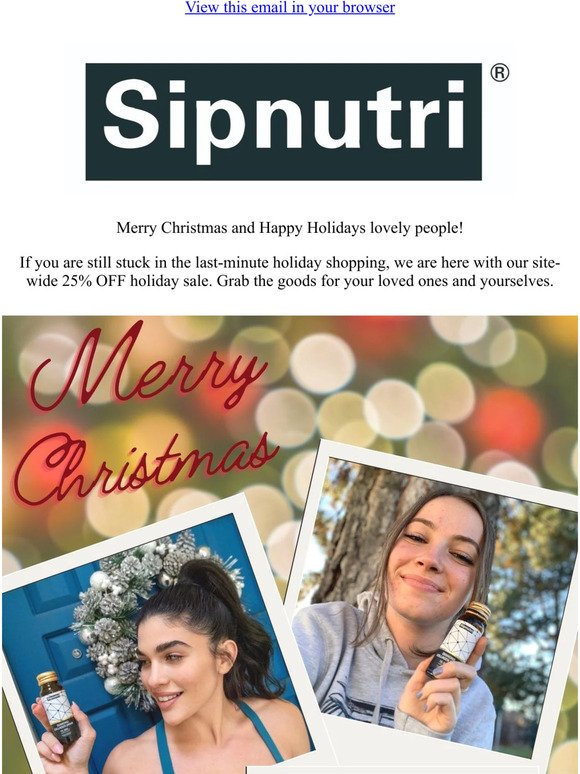 Sipnutri Christmas Sale Starts Now!