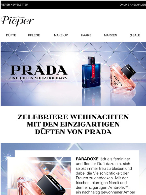 Zelebriere Weihnachten mit Prada