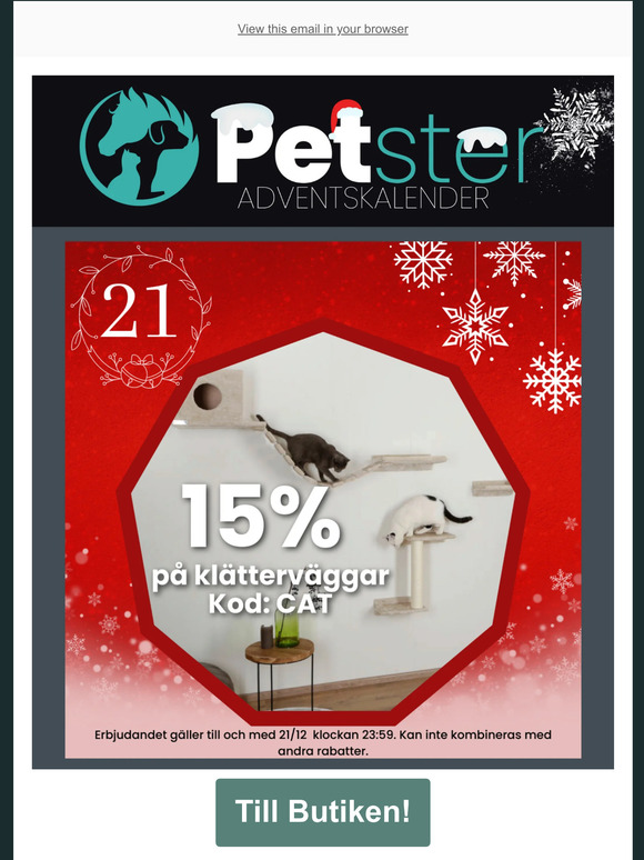 PETSTER ADVENTSKALENDER - LUCKA 21