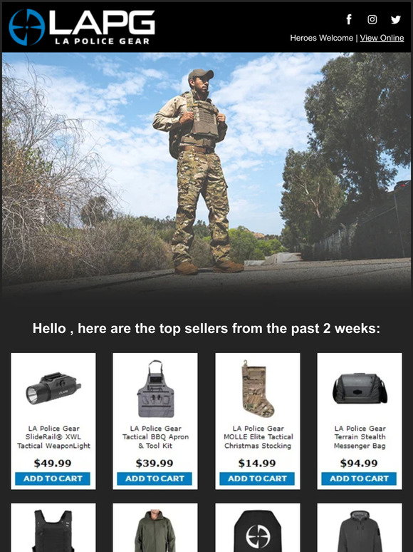 LA Police Gear: Hi , here are the recent top seller's at LAPG.com | Milled
