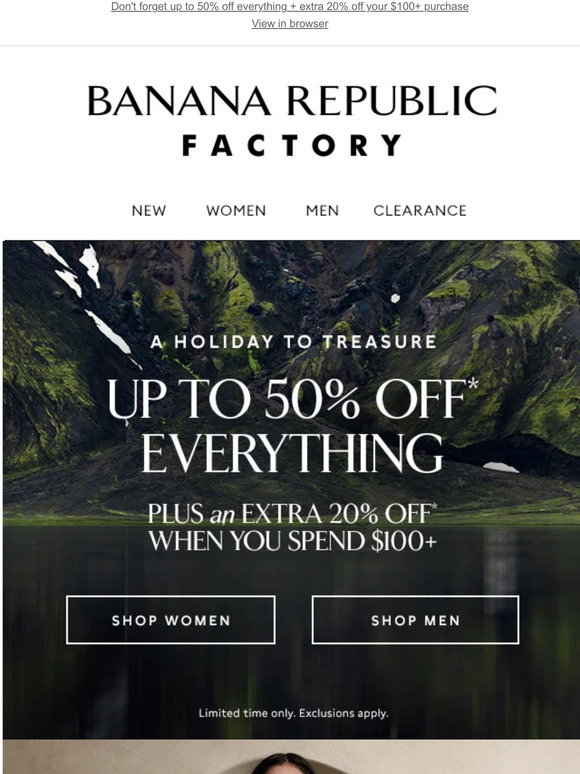 Banana Republic Factory Pack these for your weekend away Milled