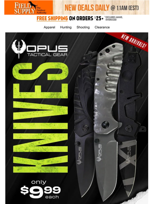 Field Supply 🔪 The Ultimate Knife 9.99 Opus Knives Milled