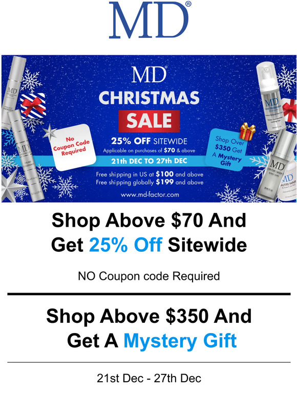 Christmas Sale - 25% Off Sitewide