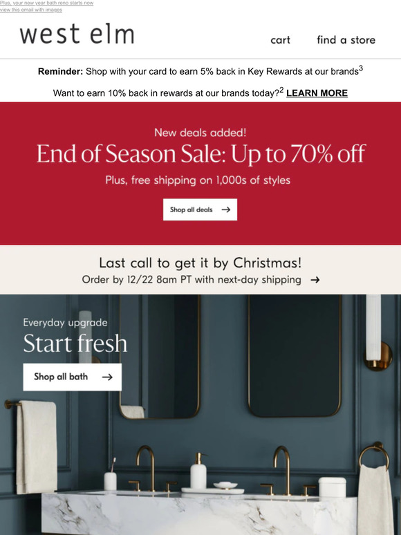 West Elm Hurry, order your gifts ASAP with nextday shipping Milled