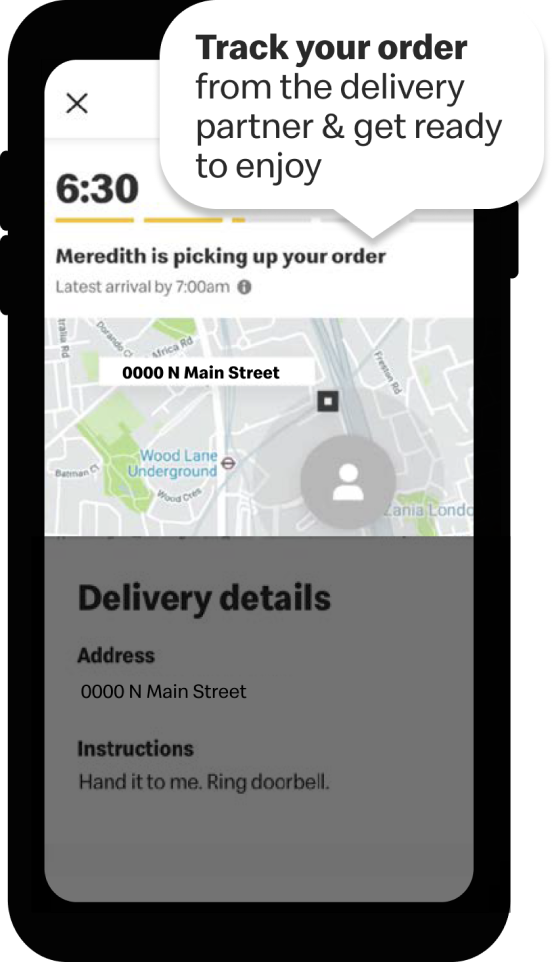 Track your order from the delivery partner and get ready to enjoy.