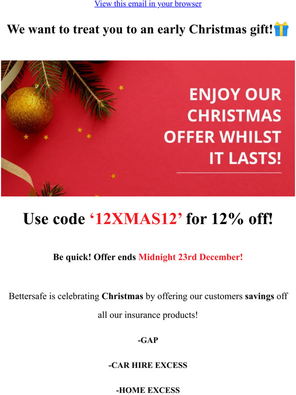 Last Chance To Use Our Christmas Offer! 🎁