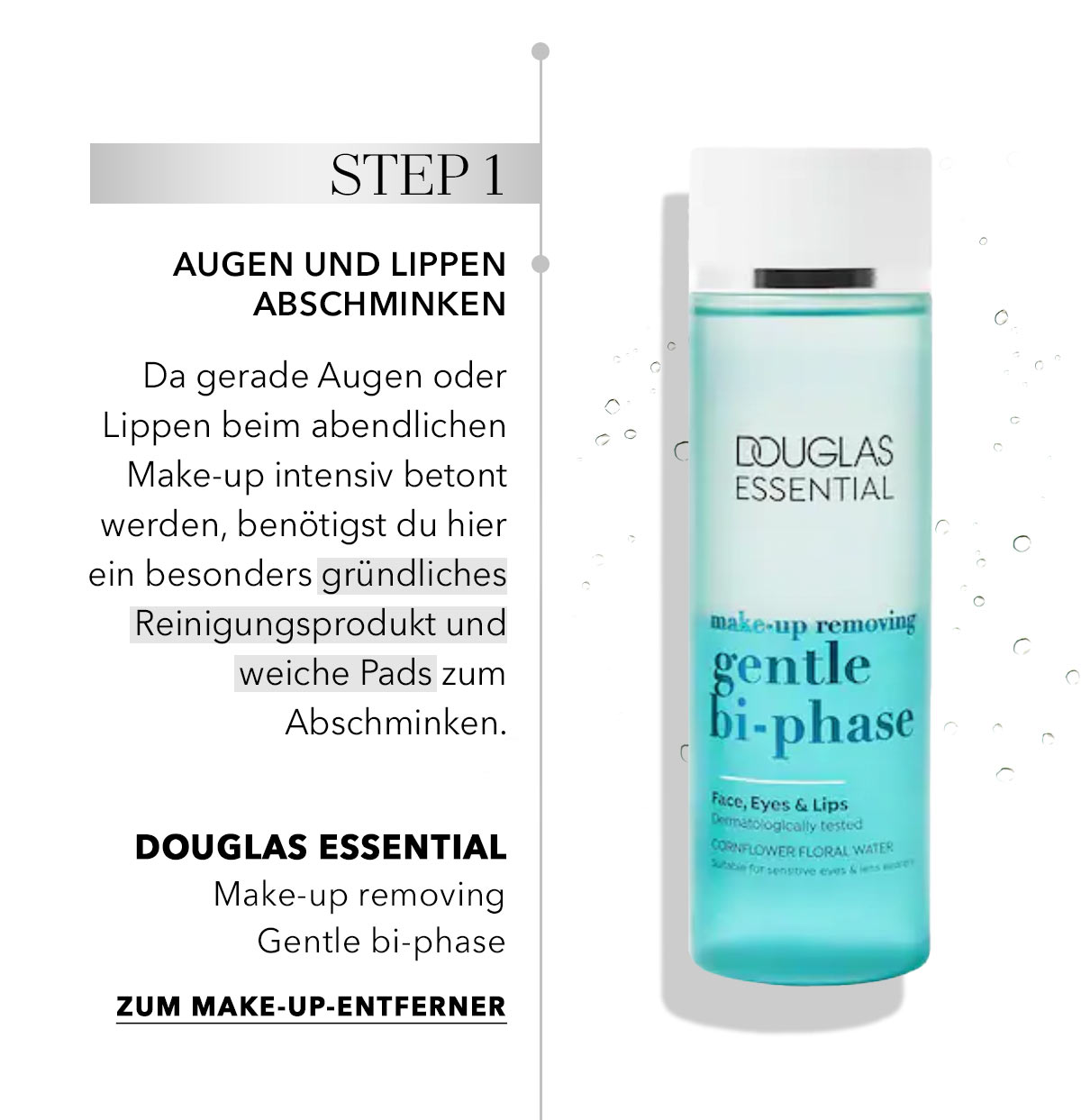 Douglas ParfÃ¼merie CH Festtags Makeup richtig abschminken so geht