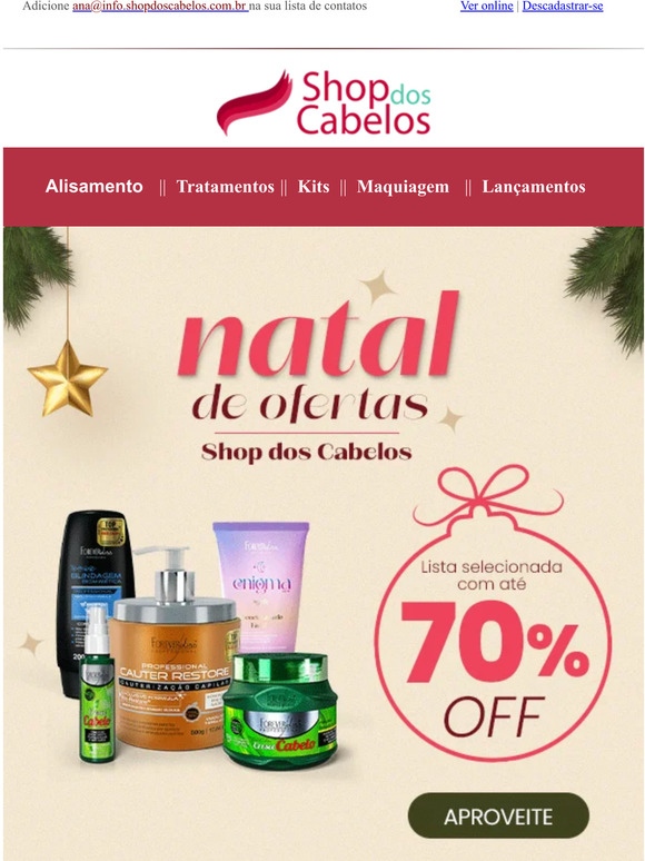 Natal com até 70% OFF