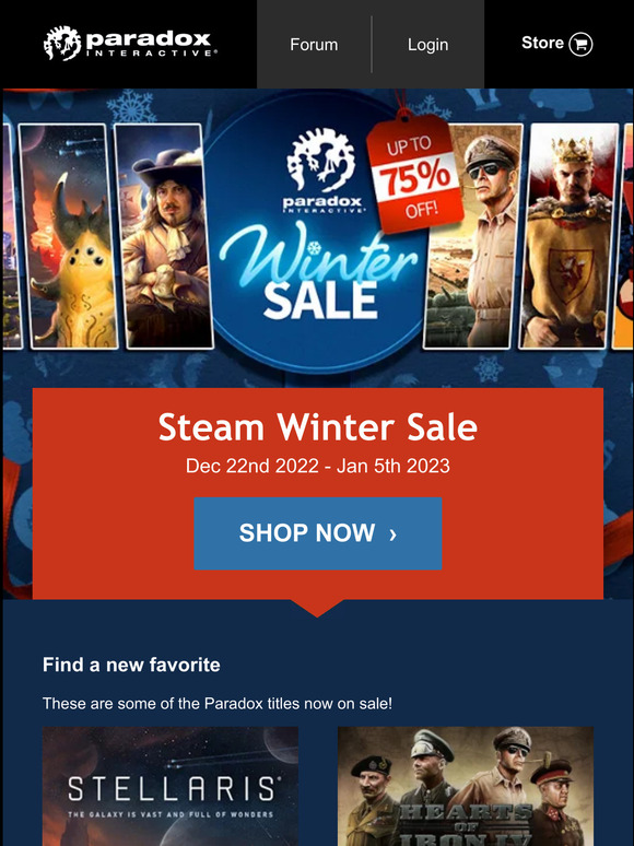 Steam AND Paradox Winter Sales, Cities Skylines up to 75% off