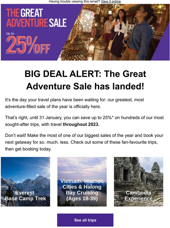 The Great Adventure Sale is HERE!
