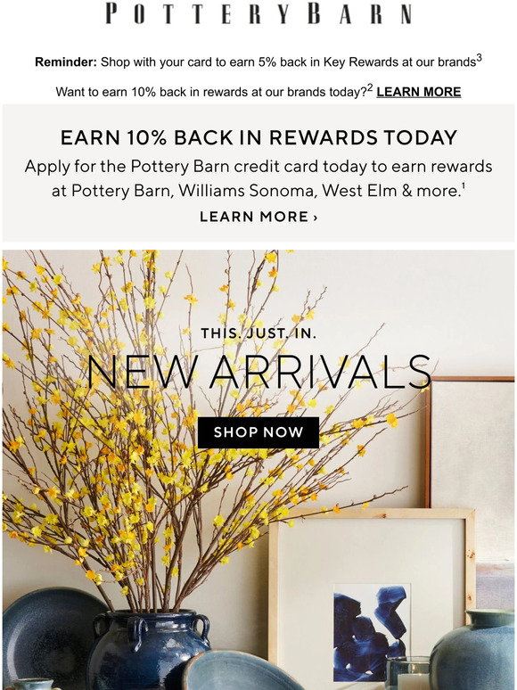 Pottery Barn New arrivals Your first look. Milled