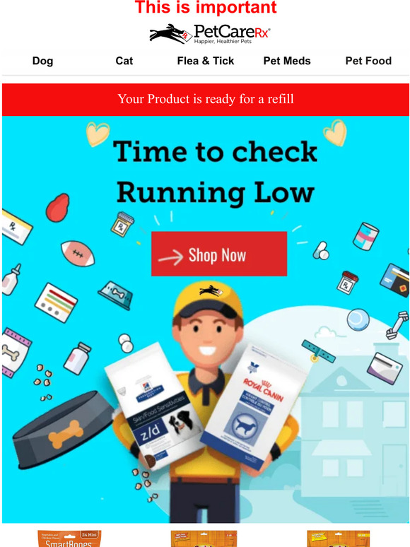 Pet Plus Don't wait, order now! Running Low and Ready for a Refill Milled