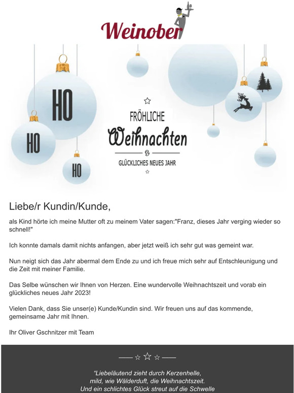 Frohe Weihnachten und ein glückliches neues Jahr! 🎄🍷