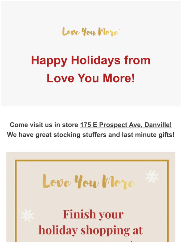 Holidays at Love You More!