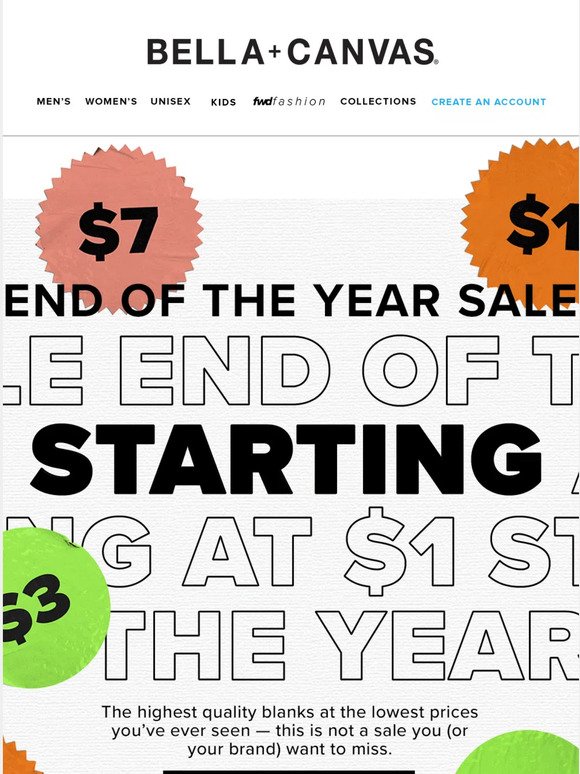 FINAL SALE OF THE YEAR
