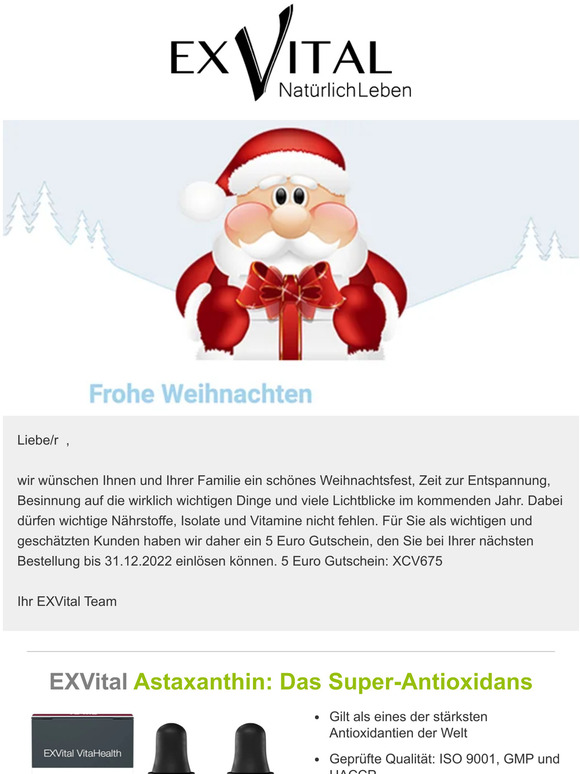 Frohe Weihnachten & 5 Euro Gutschein