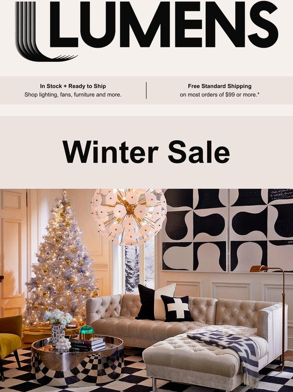 Cozy up + save up to 50% during the Winter Sale.