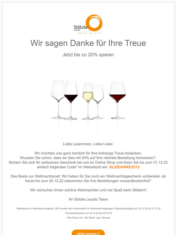 Wir sagen Danke für Ihre Treue