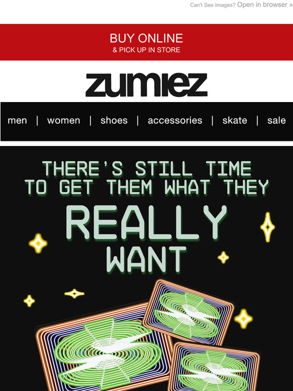 Zumiez Fa lalalala la load a gift card! Milled