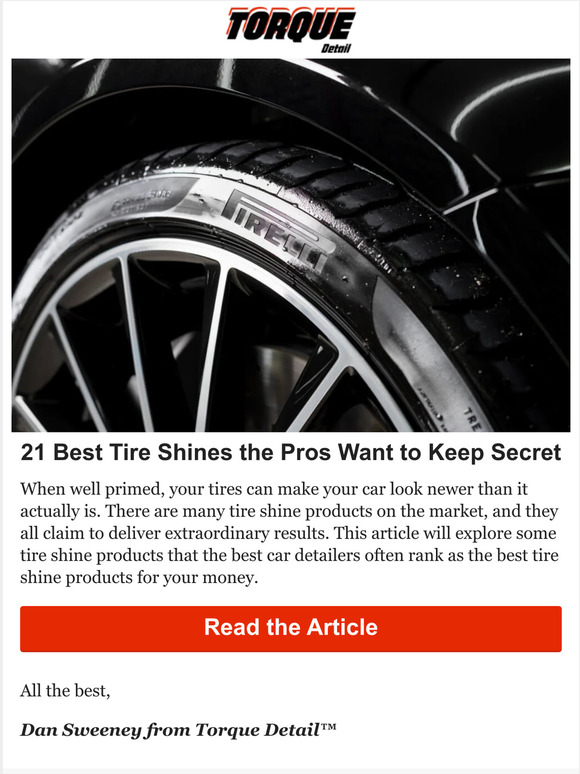 Torque Detail Reviewed The 21 Best Tire Shines Milled