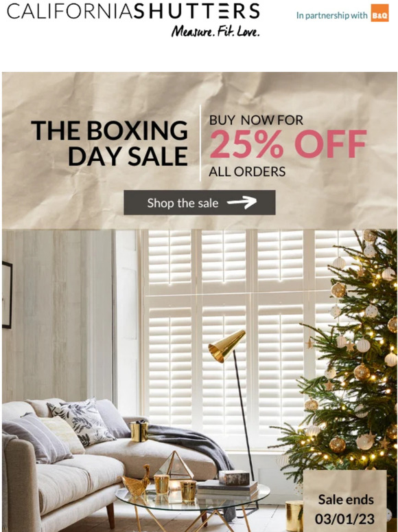 Merry Christmas from California Shutters