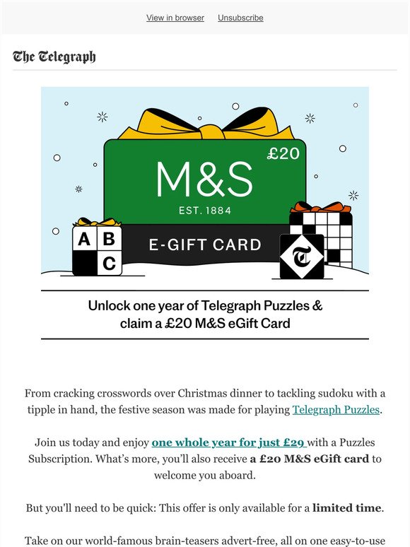 Flash sale: Get your £20 M&S eGift card