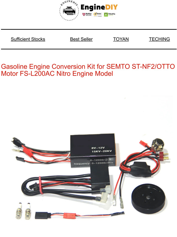 Enginediy Gasoline Engine Conversion Kit for SEMTO STNF2/OTTO Motor