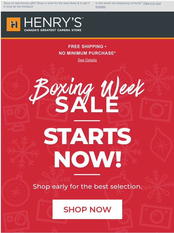 Boxing Week Sale Starts Now!