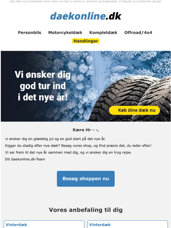 Kom sikkert ind i det nye år med nye dæk