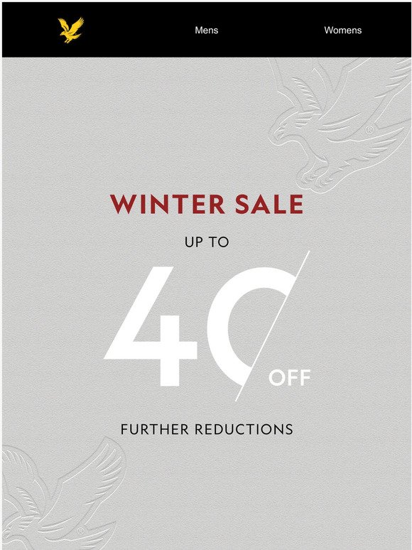 Further markdowns - up to 40% off
