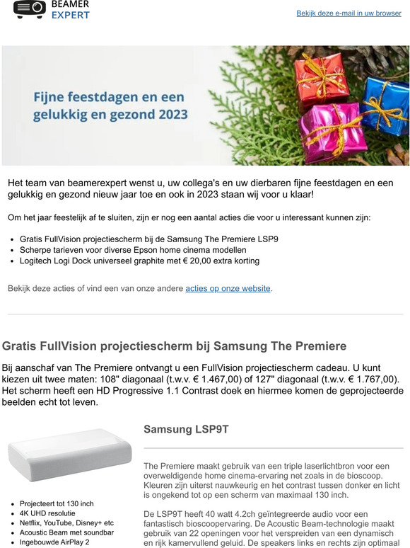Fijne feestdagen en een gelukkig 2023