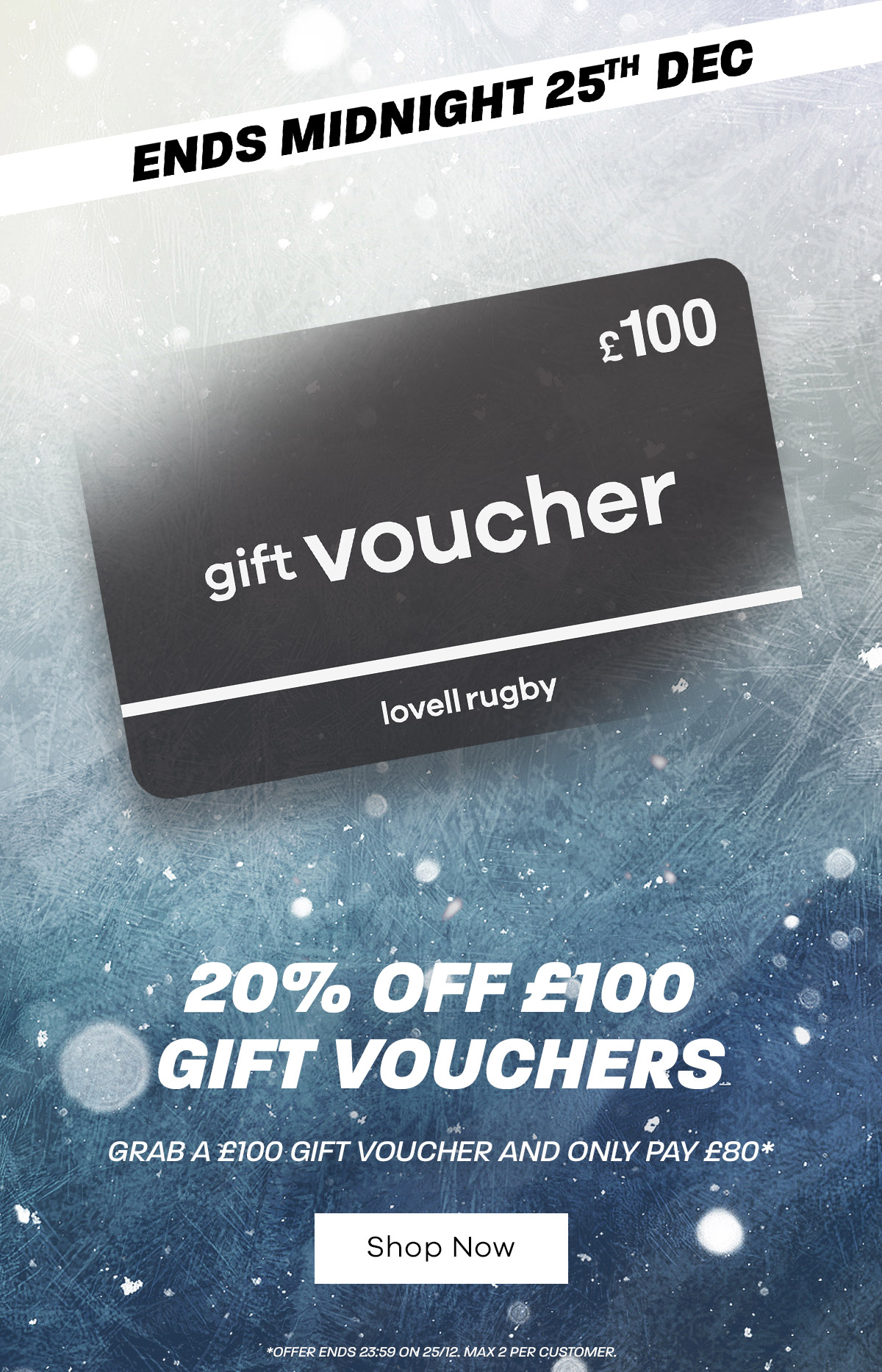 lovellrugby 20 OFF £100 Gift Voucher Milled