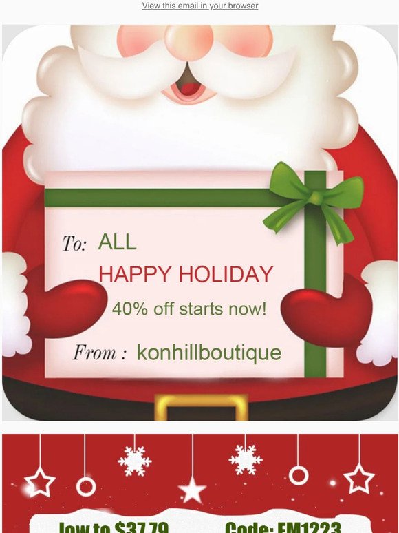 40% OFF! Christmas savings are here!