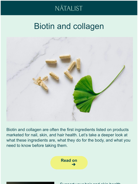 Natalist Do you know the difference between biotin and collagen? Milled
